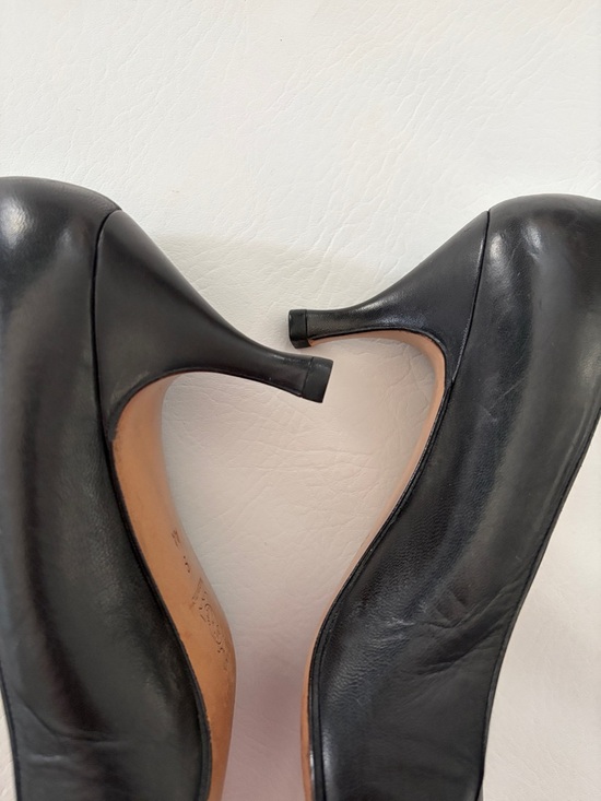 Bottega Veneta Vintage Women’s Shoes Low Heels Leather Pumps Black Size 9 - Picture 9 of 13